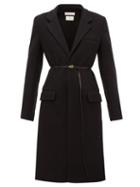 Matchesfashion.com Bottega Veneta - Single-breasted Belted Cashmere Coat - Womens - Black