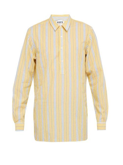 Matchesfashion.com Hope - Striped Cotton Shirt - Mens - Yellow Multi