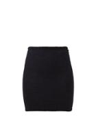 Hunza G - Crinkle-knit Mini Skirt - Womens - Black