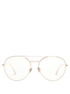 Matchesfashion.com Dior Eyewear - Diorstellaire05 Rounded Metal Glasses - Womens - Rose Gold