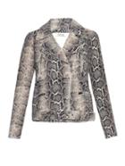Elizabeth And James Corlyn Python-effect Leather Jacket