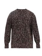 Matchesfashion.com Raey - Crew Neck Tweed Effect Wool Blend Sweater - Mens - Burgundy