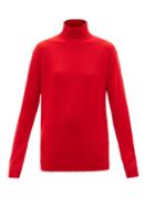 Ladies Rtw Jil Sander - Roll-neck Wool Sweater - Womens - Red