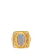 Matchesfashion.com Orit Elhanati - Cairo Diamond, Opal & 18kt Gold Ring - Womens - Gold