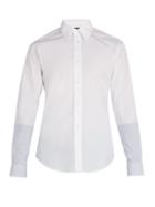 Matchesfashion.com Stella Mccartney - Simon Contrast Panel Cotton Shirt - Mens - White