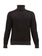 Matchesfashion.com Sease - Dinghy Reversible Ribbed Cashmere Sweater - Mens - Black Grey