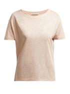 Matchesfashion.com Acne Studios - Eldora Linen T Shirt - Womens - Nude
