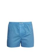 Matchesfashion.com Derek Rose - Ledbury Print Cotton Boxer Shorts - Mens - Blue