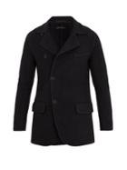 Giorgio Armani Asymmetric Single-breasted Wool-blend Coat