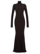 Matchesfashion.com Norma Kamali - Fishtail Jersey Dress - Womens - Black