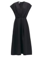 Matchesfashion.com Co - Cap-sleeve Faille Dress - Womens - Black
