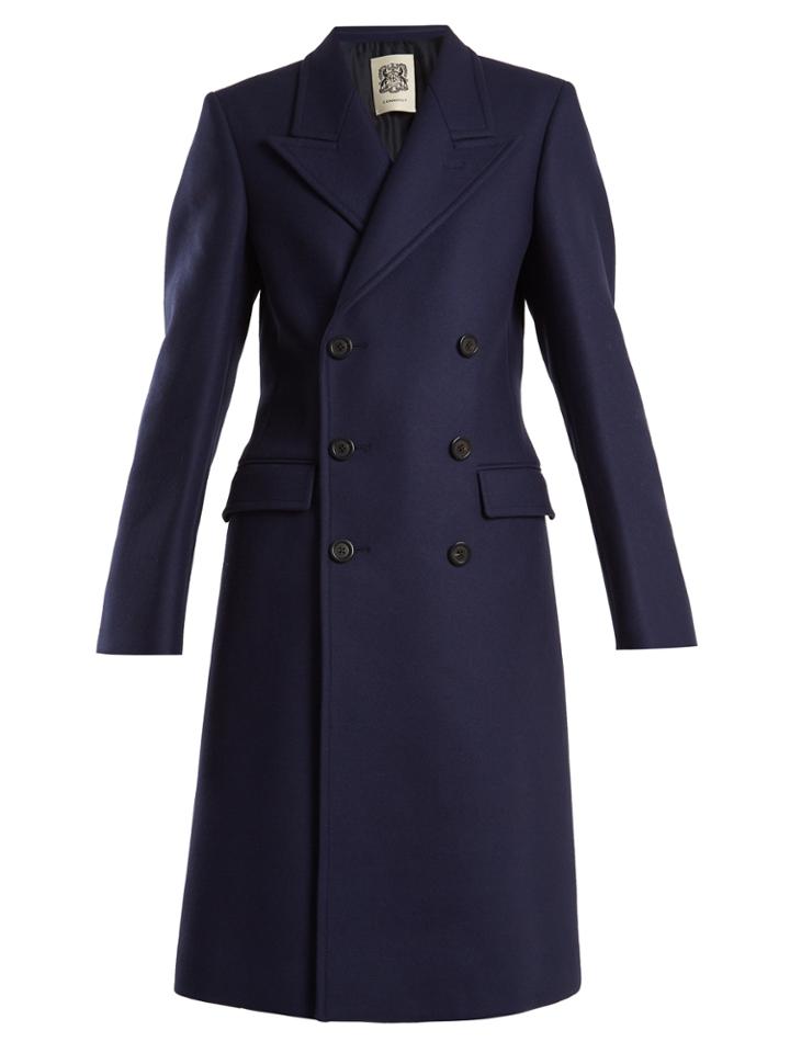 Connolly Peak-lapel Double-breasted Wool-blend Coat