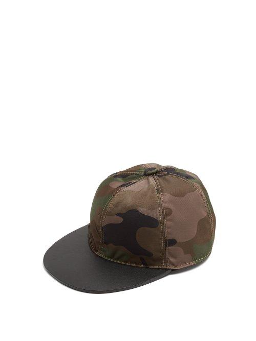Matchesfashion.com Valentino - Camo Print Baseball Cap - Mens - Green Multi