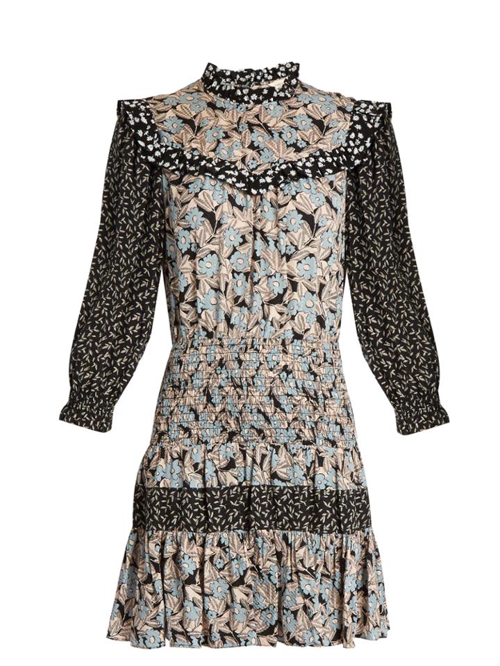 Rebecca Taylor Floral-print Silk Dress