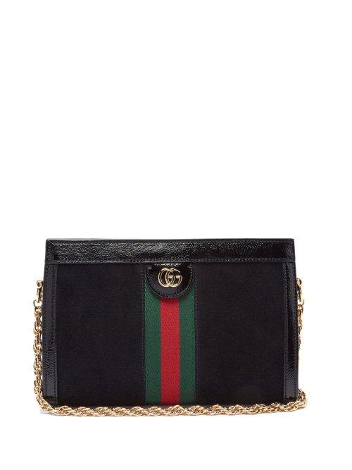 Matchesfashion.com Gucci - Ophidia Suede Small Shoulder Bag - Womens - Black Multi