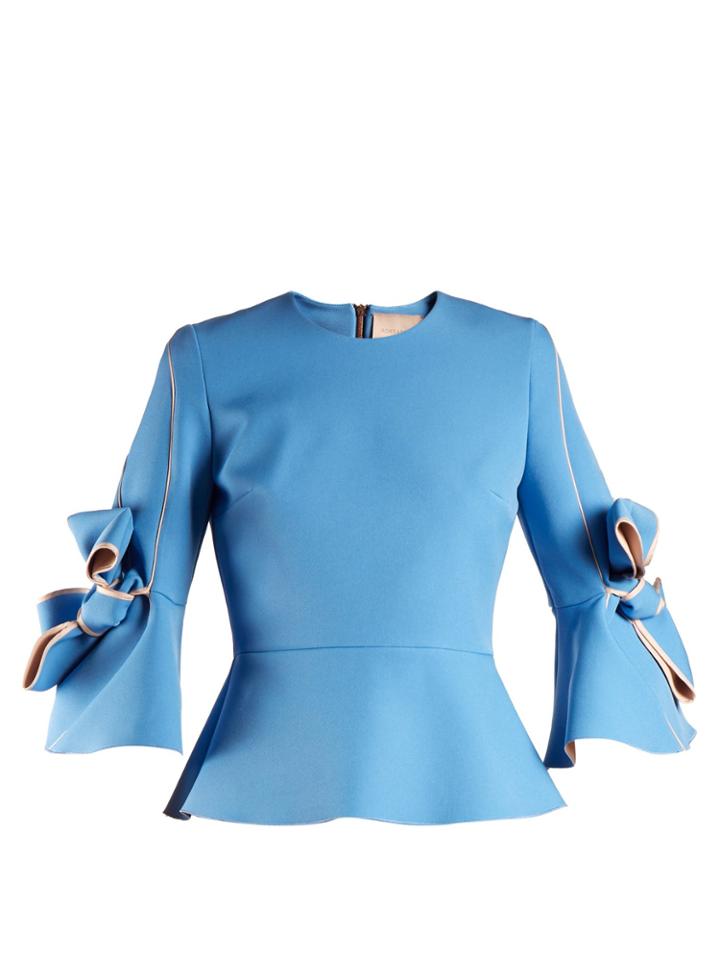 Roksanda Kemi Bow-detail Crepe Top
