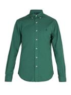 Matchesfashion.com Polo Ralph Lauren - Logo Embroidered Cotton Shirt - Mens - Green