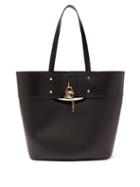 Matchesfashion.com Chlo - Aby Large Smooth And Grained-leather Tote - Womens - Black