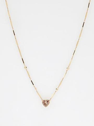 Jacquie Aiche - Diamond, Morganite & 14kt Gold Necklace - Womens - Brown Multi