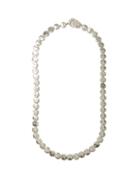 Mens Jewellery Jil Sander - Hammered-disc Sterling Silver Necklace - Mens - Silver