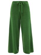 Staud - Muffet Wool-blend Wide-leg Trousers - Womens - Green
