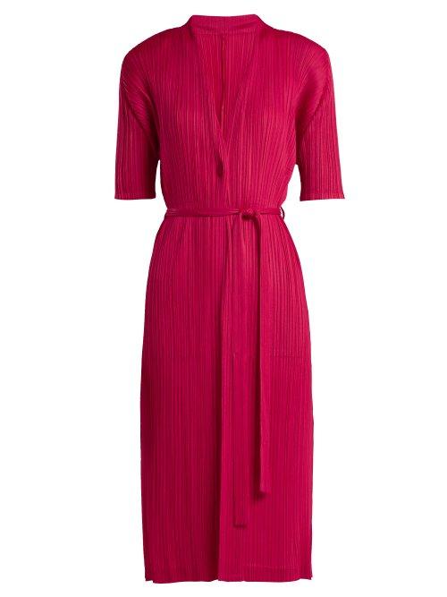Matchesfashion.com Pleats Please Issey Miyake - Pleated Kimono Jacket - Womens - Pink