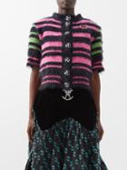 Chopova Lowena - Triga Logo-patch Striped Cardigan - Womens - Multi