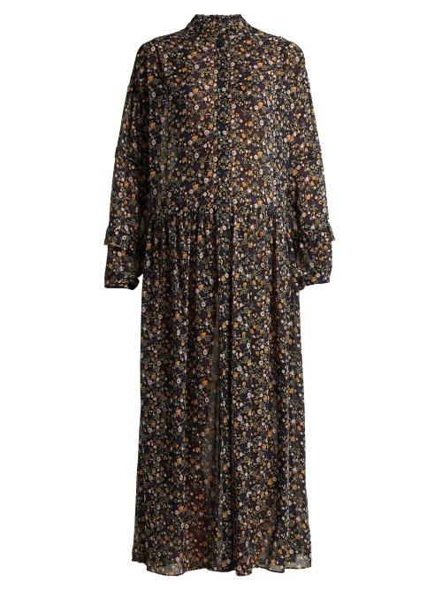 Matchesfashion.com M.i.h Jeans - Edith Botanical Silk Dress - Womens - Multi