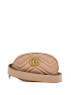Matchesfashion.com Gucci - Gg Marmont Quilted Leather Belt Bag - Womens - Nude