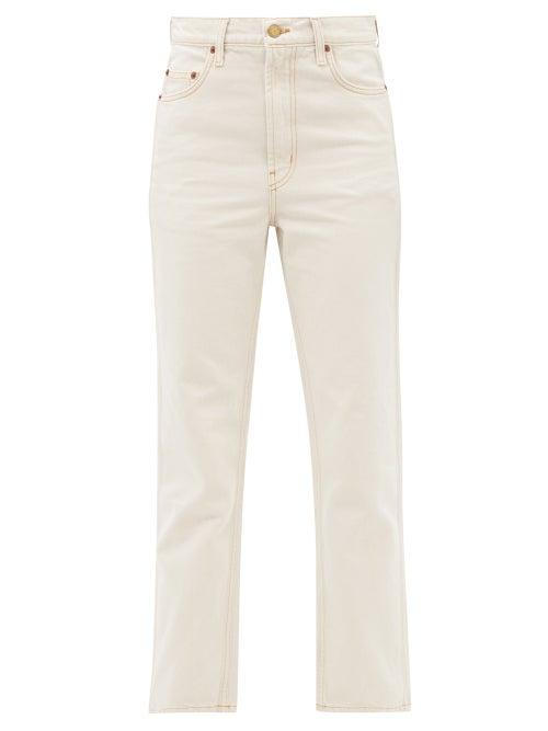B Sides - Louis High-rise Cropped Jeans - Womens - White