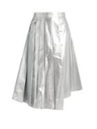 A.w.a.k.e. Shiny Starfish Asymmetric Pleated Cotton Skirt