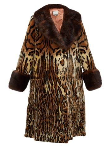 Matchesfashion.com Gucci - Leopard Print Faux Fur Coat - Womens - Leopard