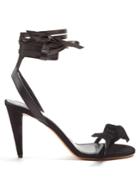 Isabel Marant Akynn Wraparound Leather And Suede Sandals