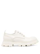 Matchesfashion.com Alexander Mcqueen - Wander Exaggerated-sole Leather Shoes - Womens - White