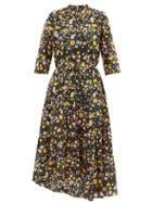 Matchesfashion.com Apiece Apart - Agata Floral-print Tiered Cotton Dress - Womens - Multi