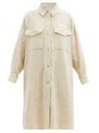 Matchesfashion.com Isabel Marant Toile - Fontia Oversized Wool-blend Shirt Coat - Womens - Ivory