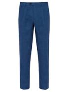 Matchesfashion.com Etro - Slim Leg Linen Trousers - Mens - Blue