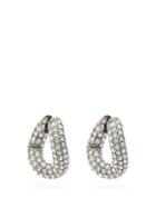 Matchesfashion.com Balenciaga - Loop Crystal Hoop Earrings - Womens - Crystal