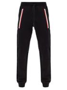 Matchesfashion.com Moncler - Tricolour-zip Cotton-jersey Track Pants - Mens - Black