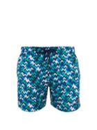 Matchesfashion.com Missoni Mare - Arrow Print Swim Shorts - Mens - Blue Multi