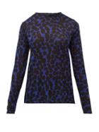 Matchesfashion.com Proenza Schouler - Painted Dot Cotton Tissue T Shirt - Womens - Black Blue