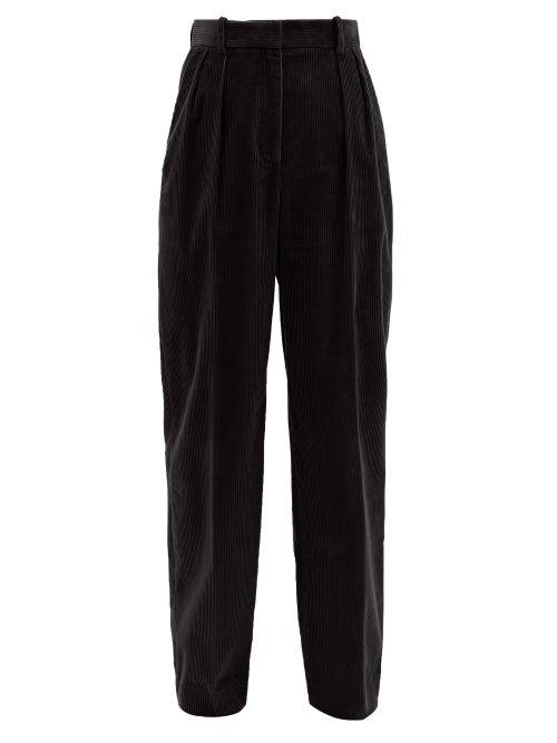 Matchesfashion.com The Row - Chandler Cotton-corduroy Wide-leg Trousers - Womens - Black