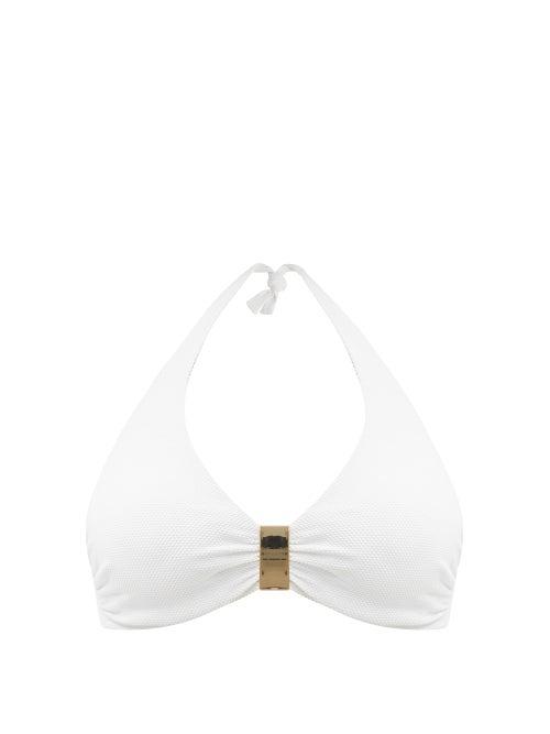 Matchesfashion.com Melissa Odabash - Provence Halterneck Underwired Bikini Top - Womens - White