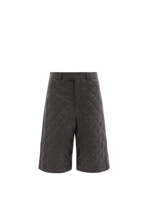 Matchesfashion.com Dodo Bar Or - Ossi Quilted-leather Wide-leg Shorts - Womens - Black