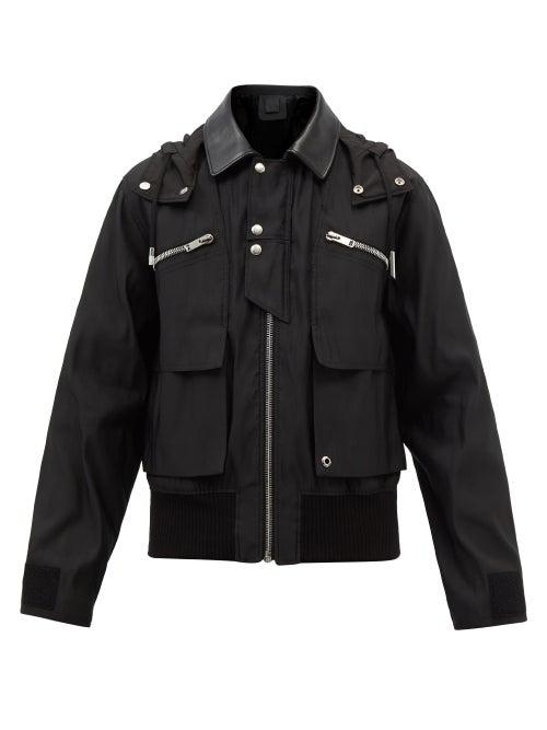 Givenchy - Flap-pocket Twill Hooded Jacket - Mens - Black