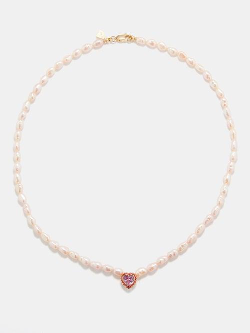 Alison Lou - Sapphire, Pearl & 14kt Gold Choker Necklace - Womens - Pearl