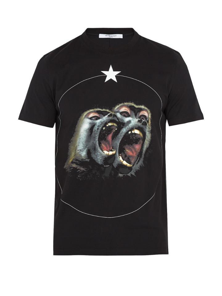 Givenchy Cuban-fit Screaming Monkey-print T-shirt