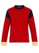 Matchesfashion.com Eckhaus Latta - Kermit Contrast Panel Sweater - Mens - Red