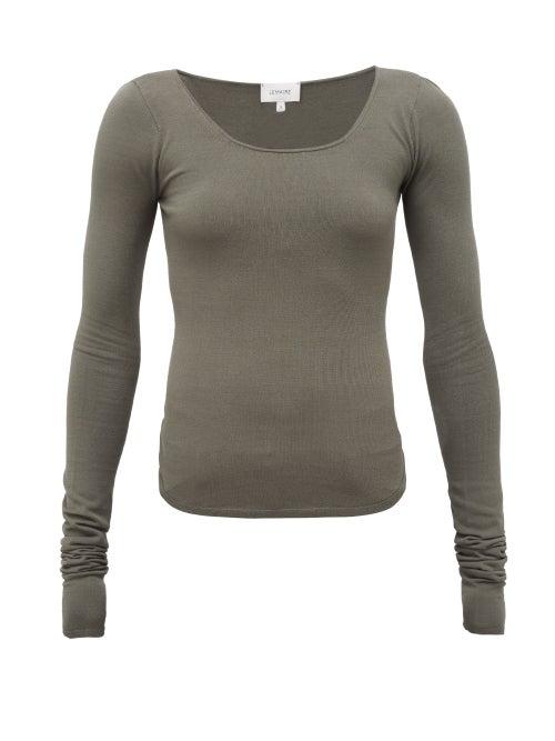 Matchesfashion.com Lemaire - Seamless Stretch-jersey Long-sleeved T-shirt - Womens - Khaki