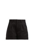 Matchesfashion.com Isabel Marant - Kab High Rise Cotton Blend Shorts - Womens - Black